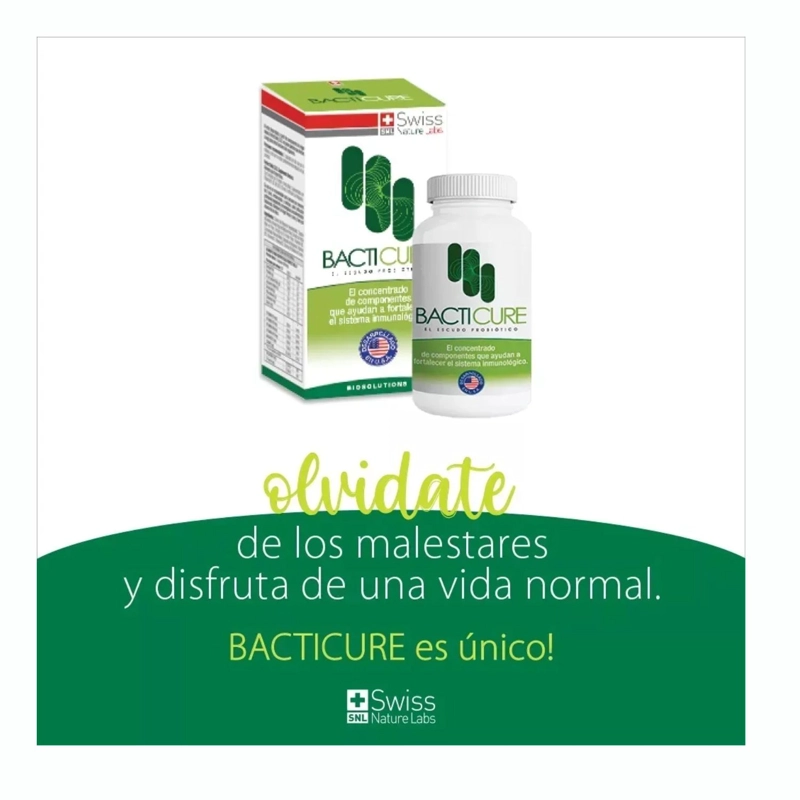 SUPLEMENTO ALIMENTICIO SWISS NATURE LABS BACTICURE ESCUDO PROBIOTICO 2X1 60 DIAS CAPSULAS BLANDAS - 4