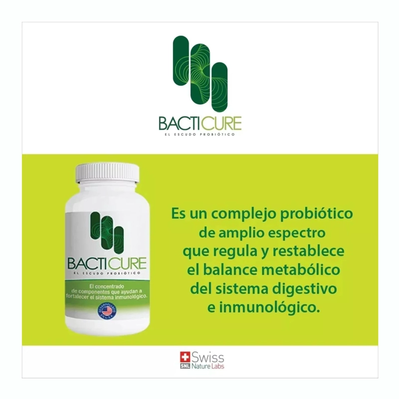 SUPLEMENTO ALIMENTICIO SWISS NATURE LABS BACTICURE ESCUDO PROBIOTICO 2X1 60 DIAS CAPSULAS BLANDAS - 7