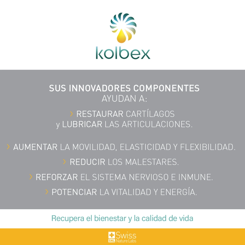 SUPLEMENTO SWISS NATURE LABS KOLBEX PROTEINA CARACOL 4 MESES CAPSULAS BLANDAS - 6