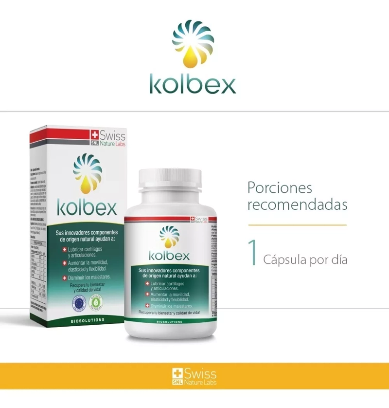 SUPLEMENTO SWISS NATURE LABS KOLBEX PROTEINA CARACOL 1 MES CAPSULAS BLANDAS - 6