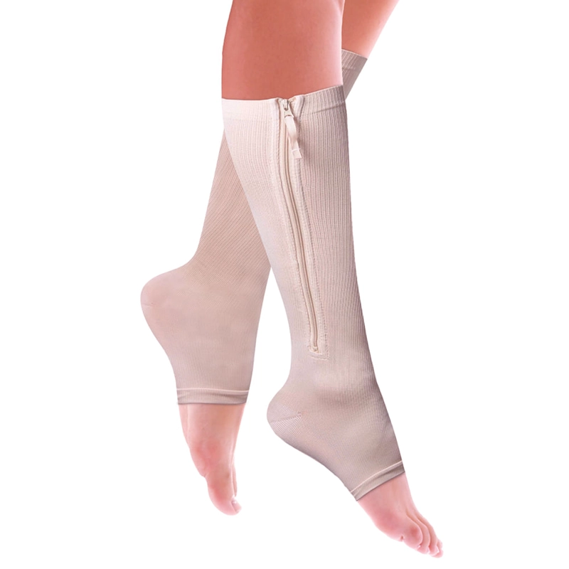 MEDIAS COMPRESORAS SWISS NATURE LABS VITAL SOCKS 2 BEIGE + 1 NEGRO TALLA 2XL 3XL - 1