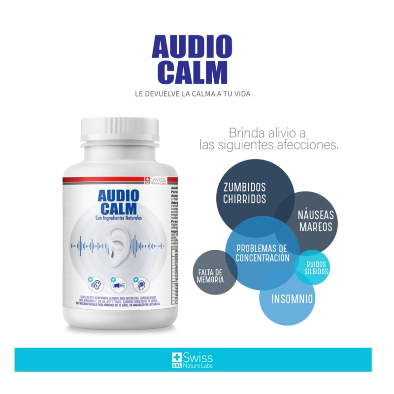 SUPLEMENTO ALIMENTICIO SWISS NATURE LABS AUDIO CALM DOS MESES - 7