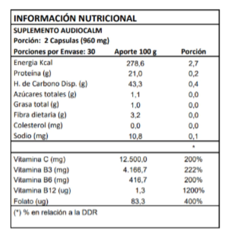 SUPLEMENTO ALIMENTICIO SWISS NATURE LABS AUDIO CALM 3 MESES - 4