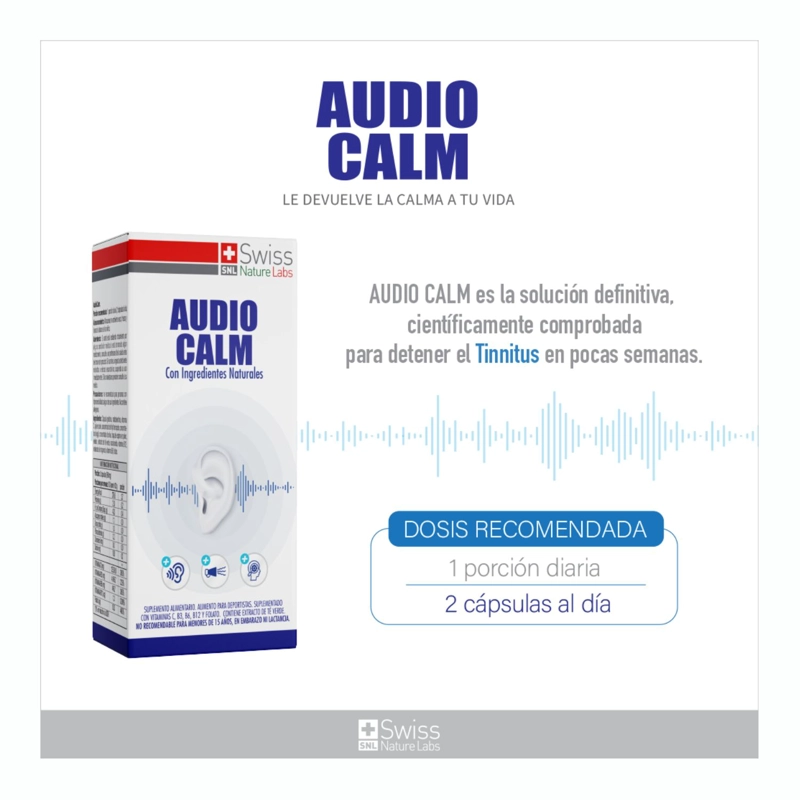 SUPLEMENTO ALIMENTICIO SWISS NATURE LABS AUDIO CALM 3 MESES - 8