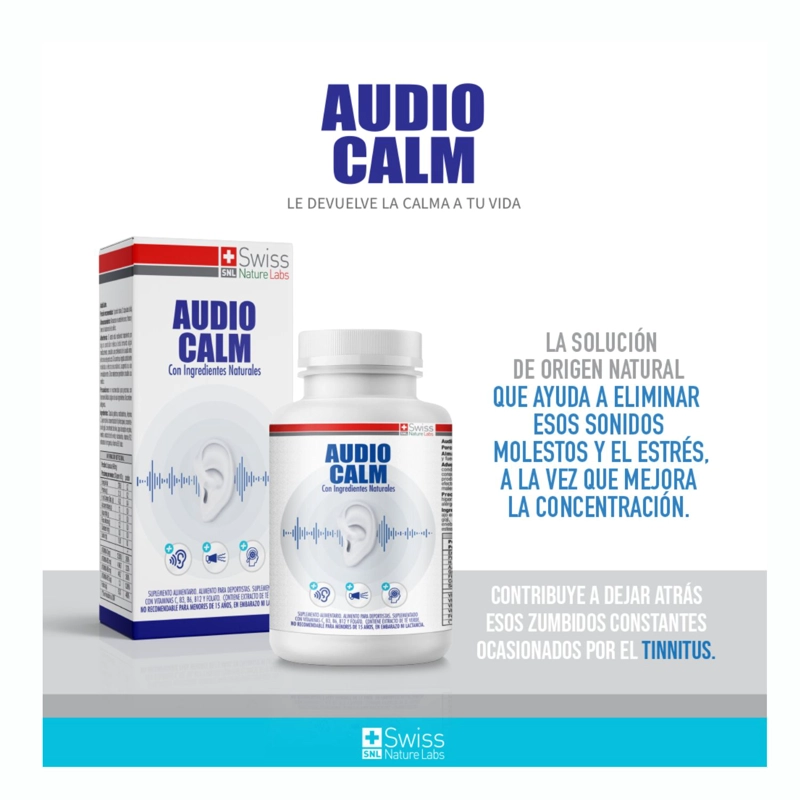 SUPLEMENTO ALIMENTICIO SWISS NATURE LABS AUDIO CALM UN MES - 5