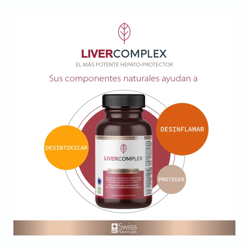 SUPLEMENTO ALIMENTICIO SWISS NATURE LABS LIVER COMPLEX UN MES - 6