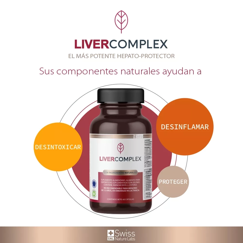 SUPLEMENTO ALIMENTICIO SWISS NATURE LABS LIVER COMPLEX UN MES - 9