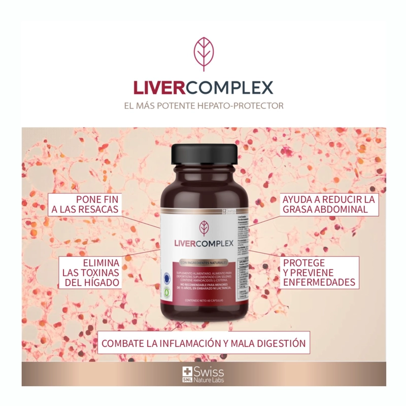 SUPLEMENTO ALIMENTICIO SWISS NATURE LABS LIVER COMPLEX TRES MESES - 7