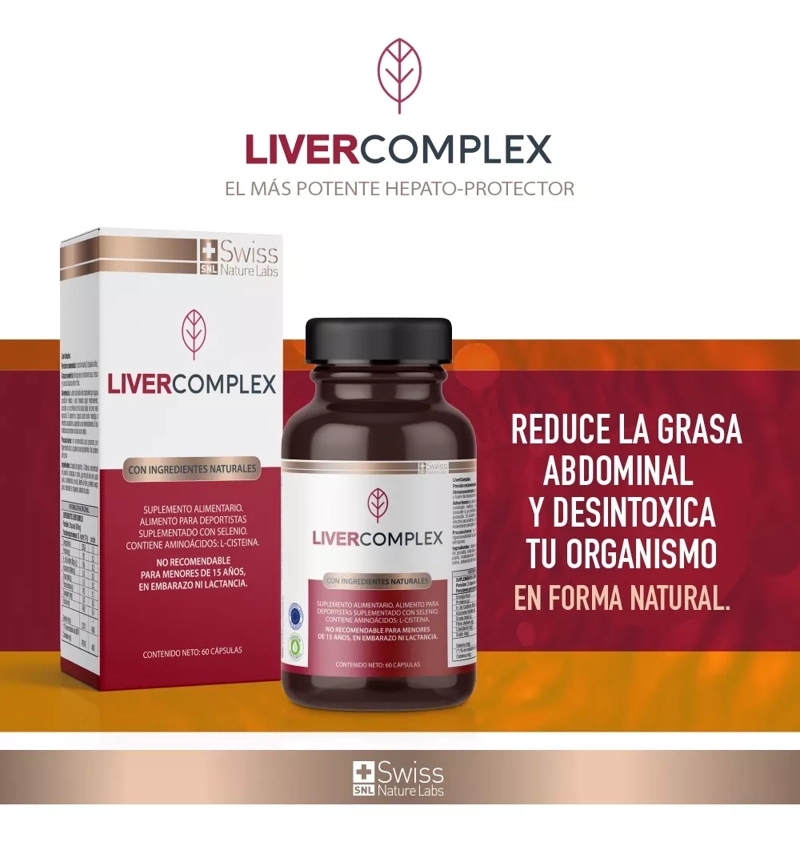 SUPLEMENTO ALIMENTICIO SWISS NATURE LABS LIVER COMPLEX TRES MESES - 9
