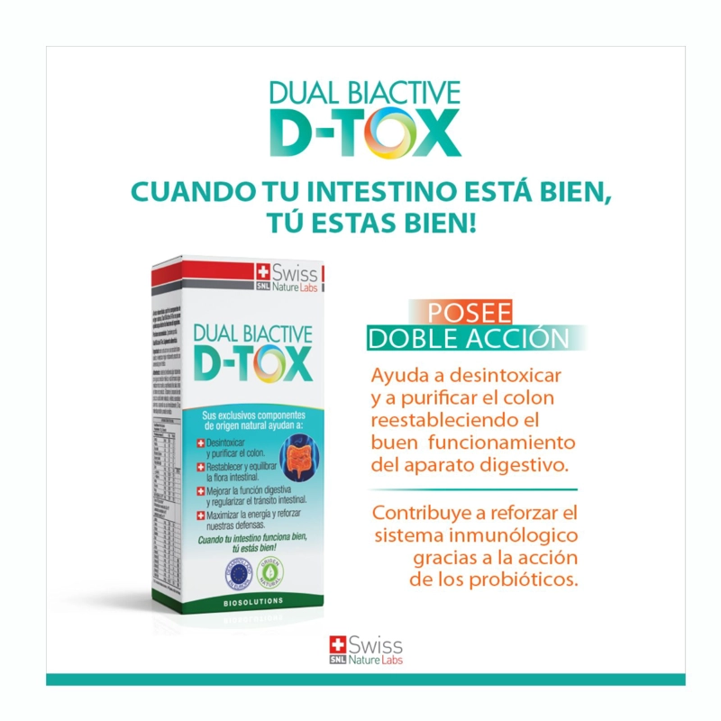 SUPLEMENTO ALIMENTICIO SWISS NATURE LABS DUAL BIACTIVE D-TOX UN MES - 5