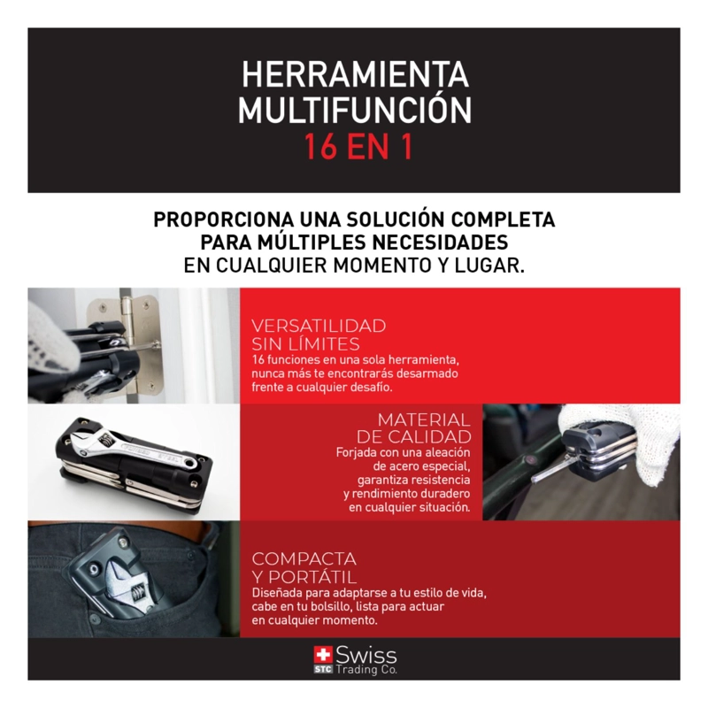 MULTIHERRAMIENTA SWISS NATURE LABS MUF01 HERRAMIENTA MULTIFUNCIONAL 16 EN 1 - 7