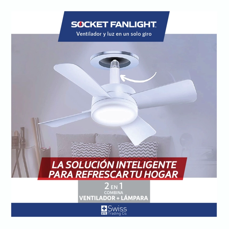 SOCKET SWISS NATURE LABS 29 WATTS FAN LIGHT UNITARIO - 7