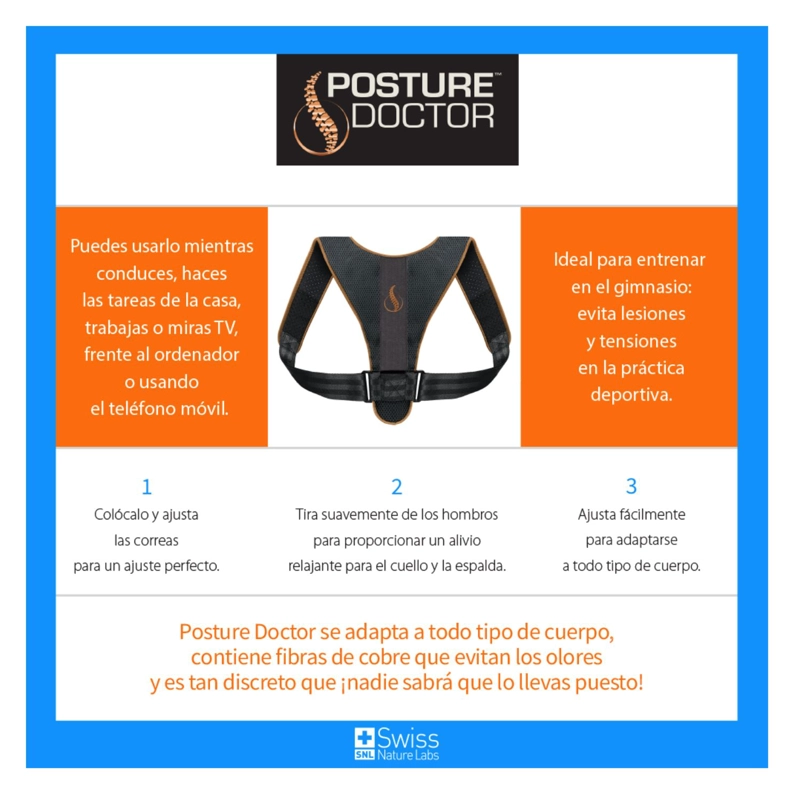 CORRECTOR POSTURA SWISS NATURE LABS POSTURE DOCTOR Y ESPALDA UNITARIO - 6