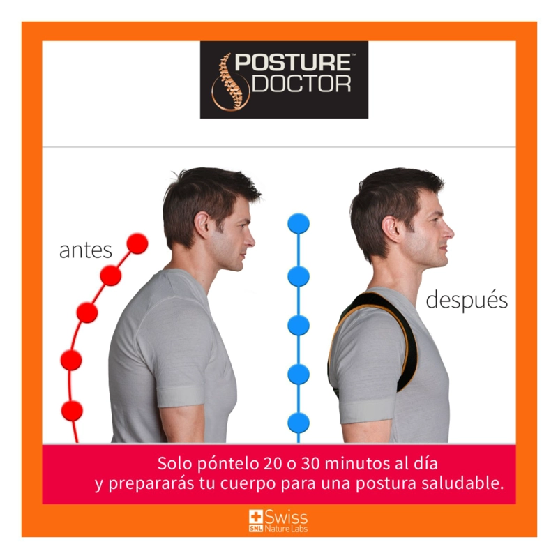 CORRECTOR POSTURA SWISS NATURE LABS POSTURE DOCTOR Y ESPALDA UNITARIO - 7