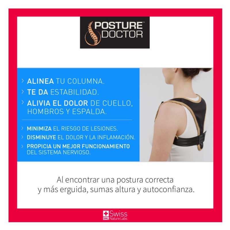 CORRECTOR POSTURA SWISS NATURE LABS POSTURE DOCTOR Y ESPALDA UNITARIO - 8