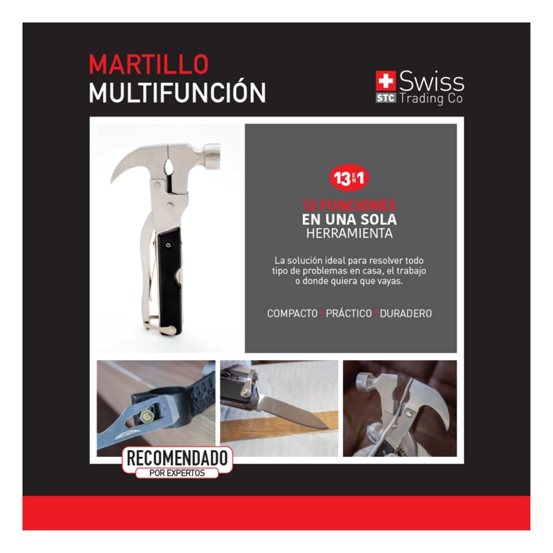 MARTILLO SWISS NATURE LABS MULTIFUNCIÓNAL 13 EN 1 - 8