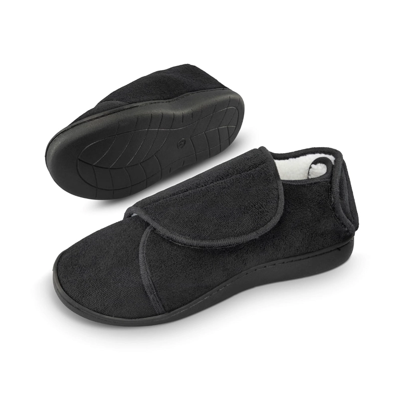 PANTUFLAS UNISEX SWISS NATURE LABS NEGRO COMFY WRAPS AJUSTABLES UNITARIA - 2