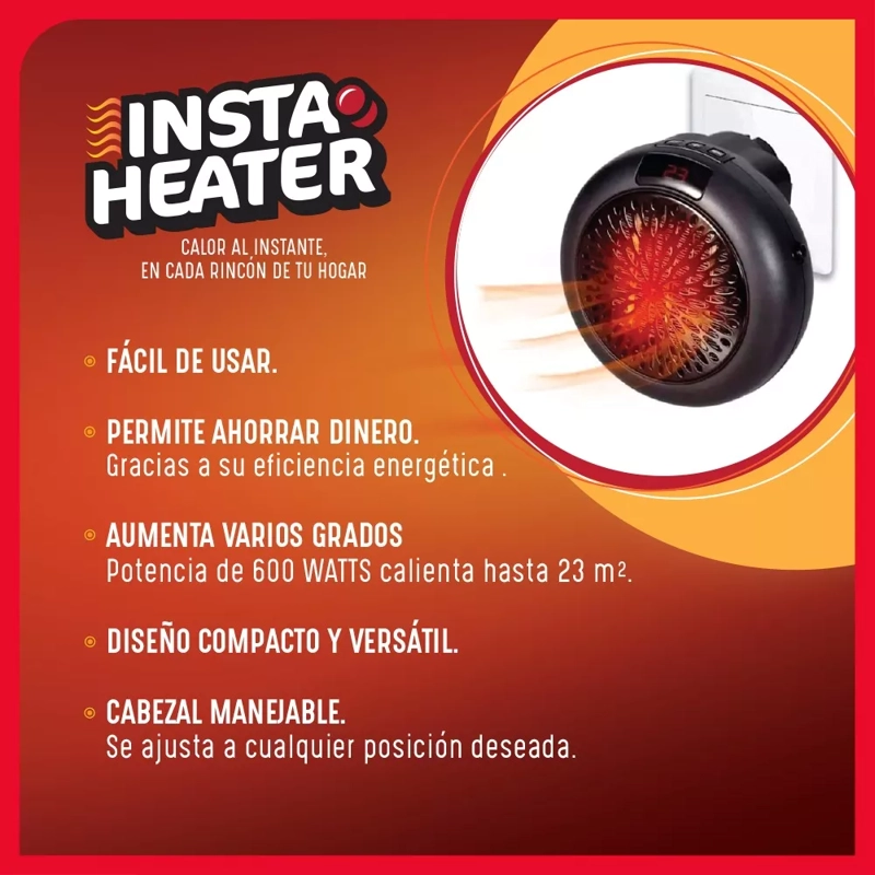 CALEFACTOR SWISS NATURE LABS INSTA HEATER PARED DOS UNIDADES - 9