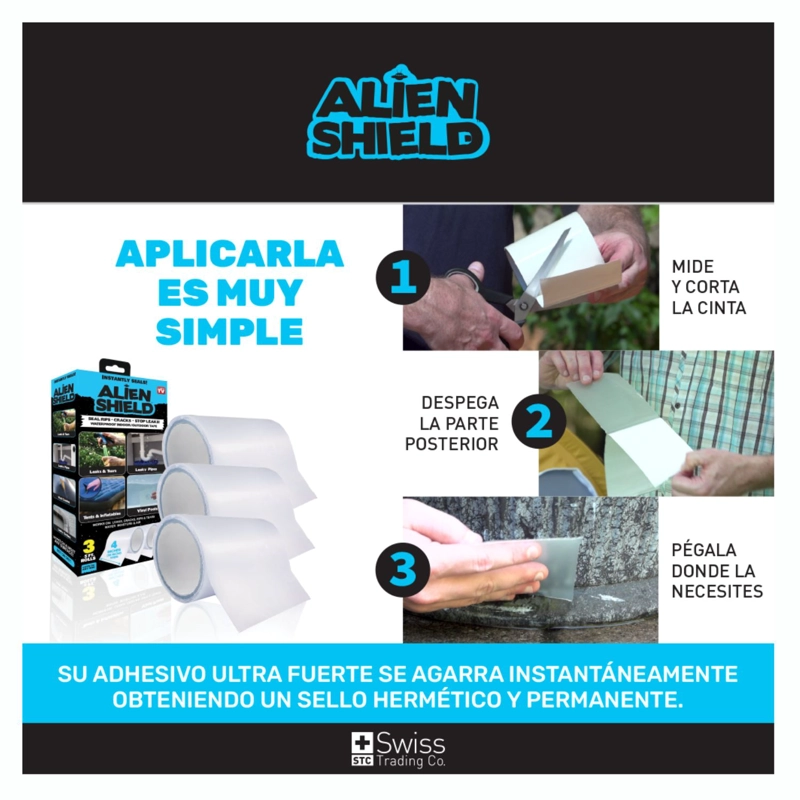 CINTAS ADHESIVAS SWISS TRADING CO ALIEN SHIELD 3 IMPERMEABLES - 6