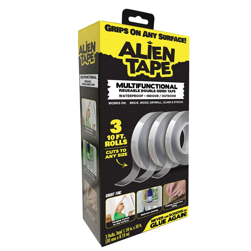 SET 3 CINTAS SWISS TRADING CO ALIEN TAPE ADHESIVAS DOBLE CARA - 2