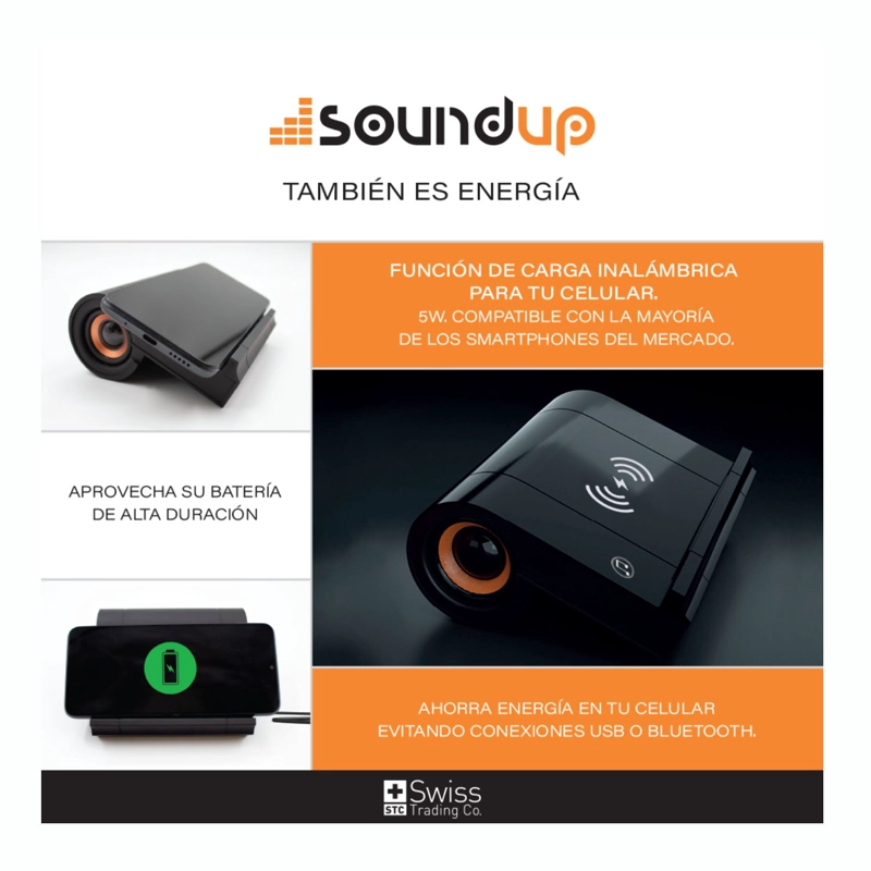 PARLANTE SWISS TRADING CO SOUND UP PARA CELULAR NEGRO - 5
