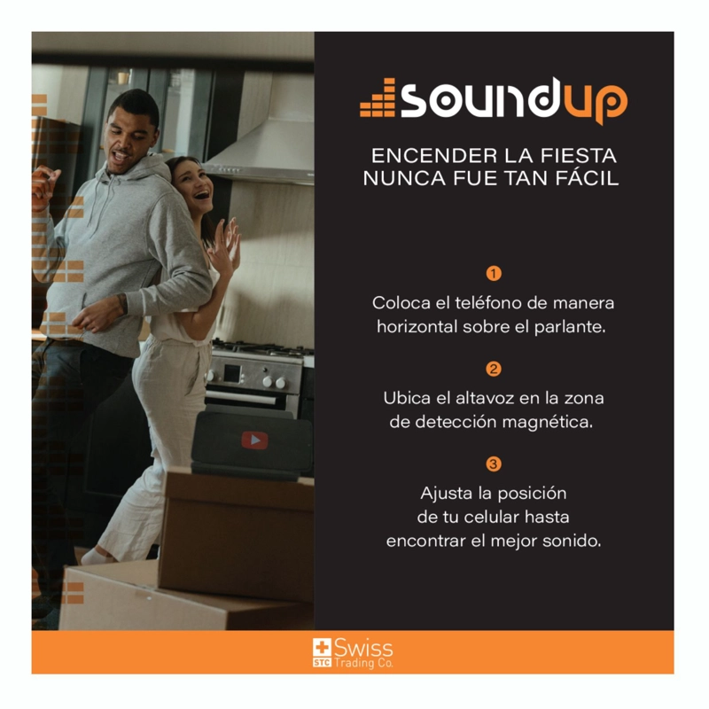PARLANTE SWISS TRADING CO SOUND UP PARA CELULAR NEGRO - 8