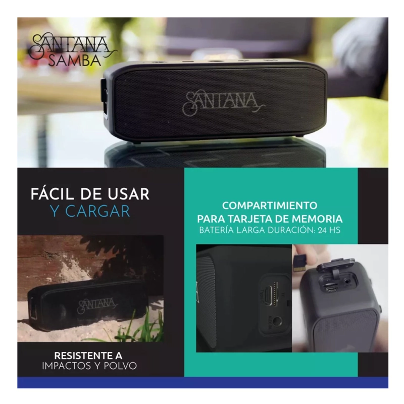 PARLANTE BLUETOOTH SWISS NATURE LABS SANTANA SAMBA UNITARIO - 5