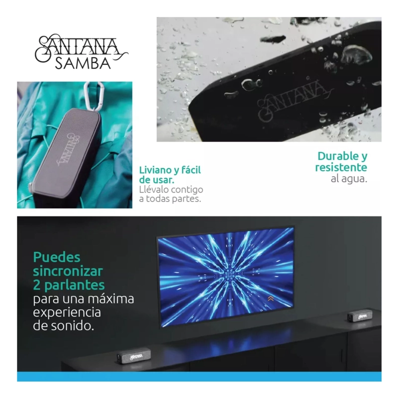 SANTANA SAMBA PARLANTE 2 UND. ALTA TECNOLOGIA BLUETOOTH 5.1 - 6