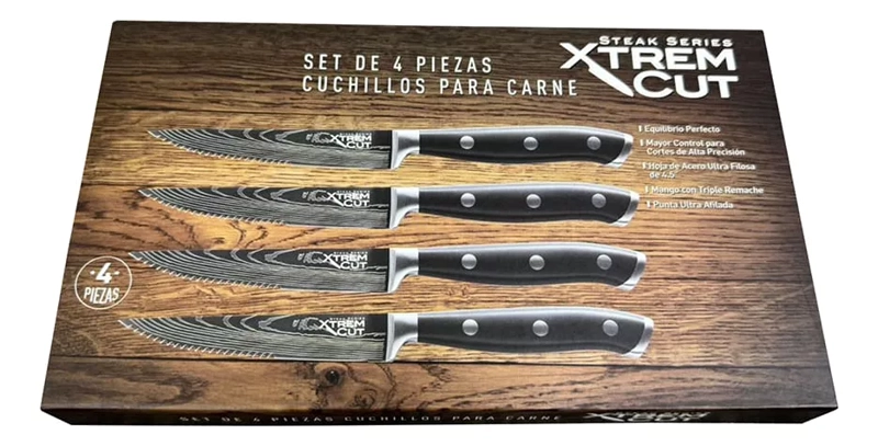 XTREM CUT STEAK SERIES SET 4 CUCHILLOS P/CARNE - 9