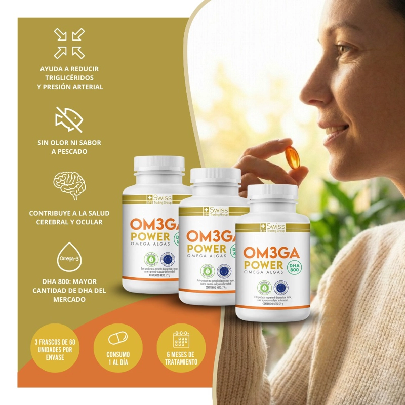 SUPLEMENTO ALIMENTICIO SWISS NATURE LABS OMEGA 3 POWER - TRES FRASCOS CON 60 UNIDADES CADA UNO - 8