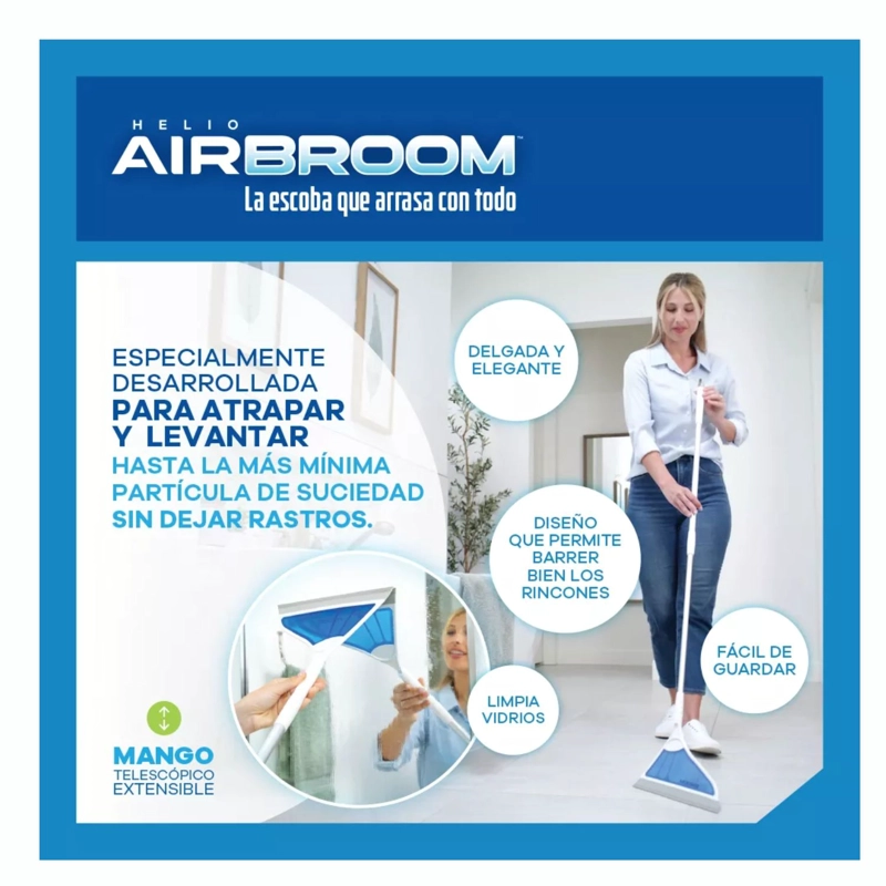 BARREDOR DE PISOS SWISS NATURE LABS HELIO AIR BROOM LIVIANO SET 3 PIEZAS - 7