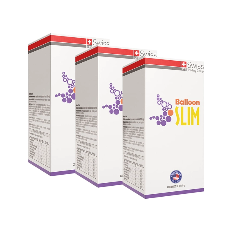 SUPLEMENTO ALIMENTICIO SWISS NATURE LABS BALLOON SLIM 3 FRASCOS CON 120 CAPSULAS CADA UNO - 2