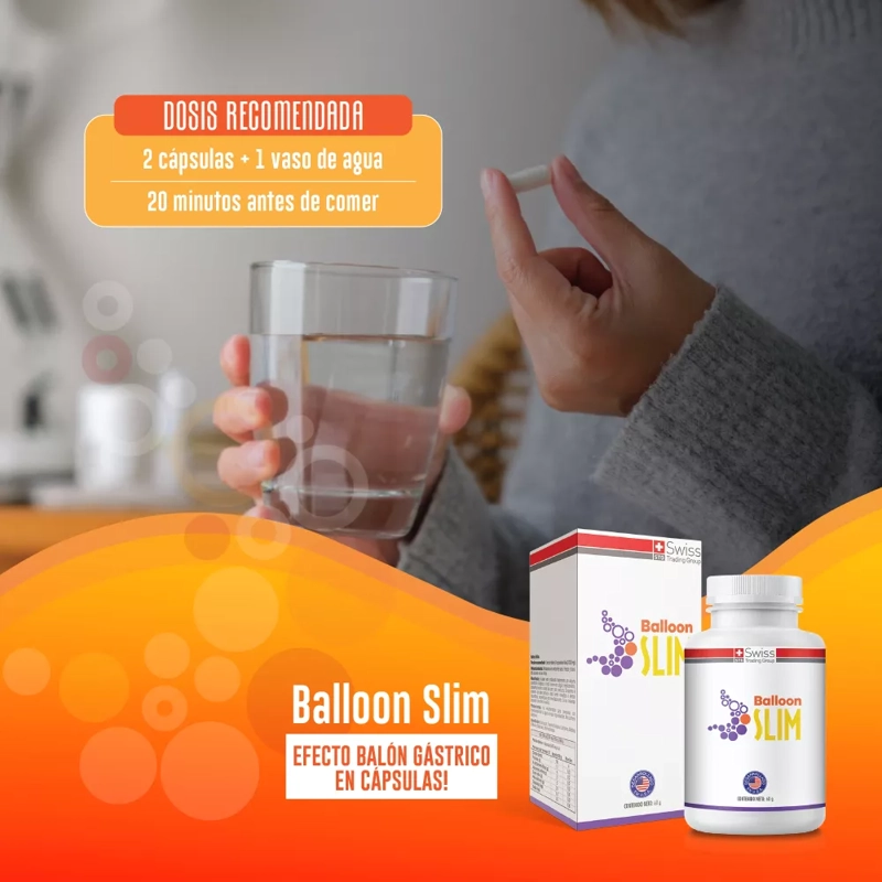 SUPLEMENTO ALIMENTICIO SWISS NATURE LABS BALLOON SLIM 2 FRASCOS CON 120 CAPSULAS CADA UNO - 9