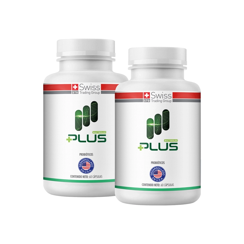 PACK 2 FRASCOS SUPLEMENTO SWISS NATURE LABS BACTERIUM PLUS CADA UNO CAPSULAS 60 UN - 2