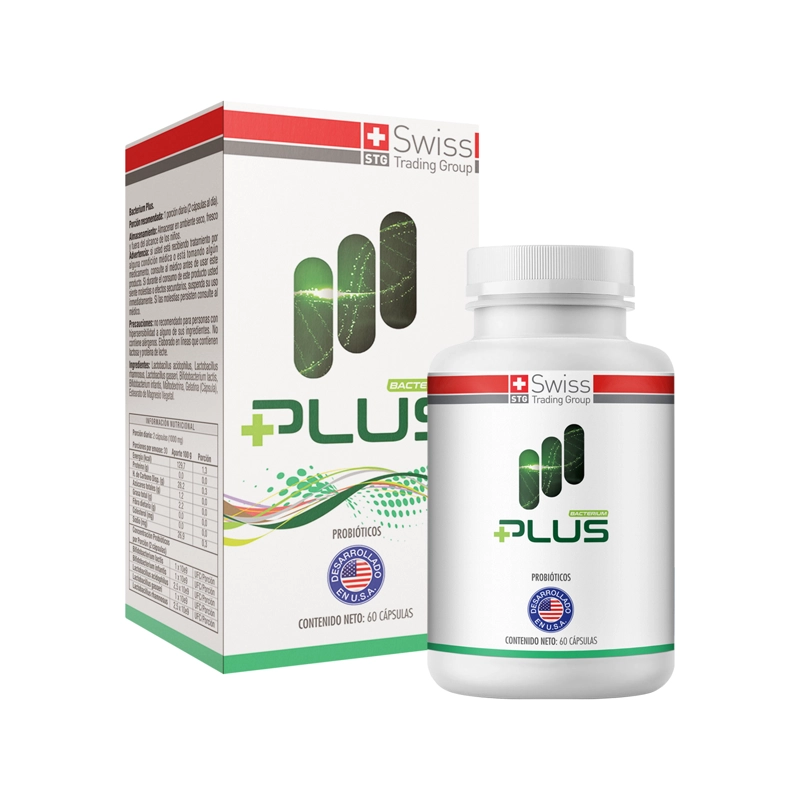 SUPLEMENTO SWISS NATURE LABS BACTERIUM PLUS FRASCO CAPSULAS 60 UN - 1