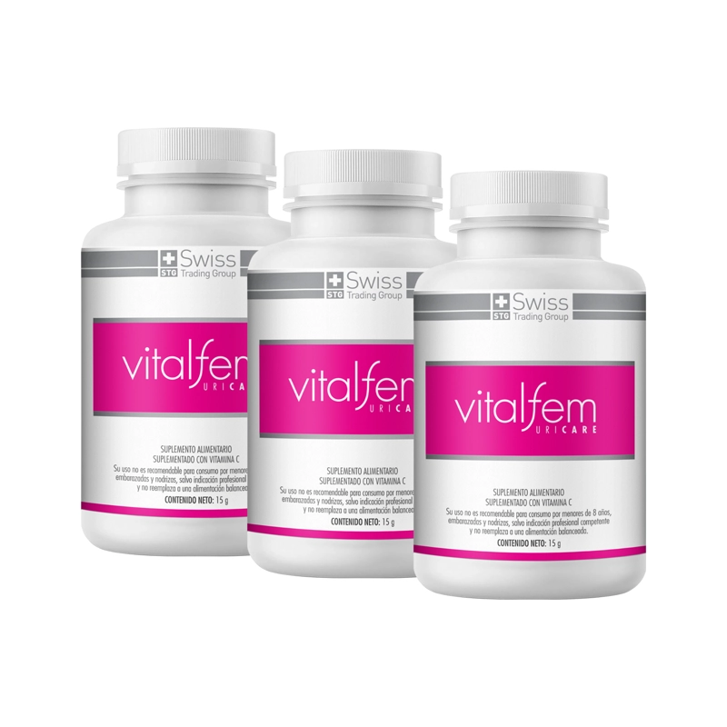 PACK 3 FRASCOS SUPLEMENTO SWISS NATURE LABS VITALFEM URICARE CADA UNO CAPSULAS 30 UN - 2