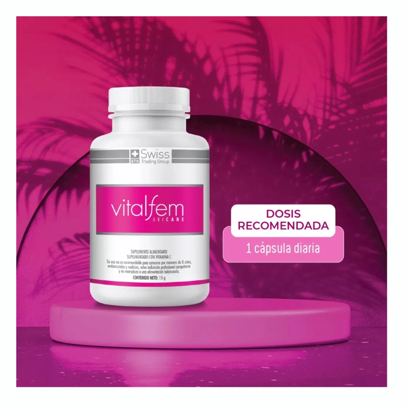 PACK 3 FRASCOS SUPLEMENTO SWISS NATURE LABS VITALFEM URICARE CADA UNO CAPSULAS 30 UN - 5