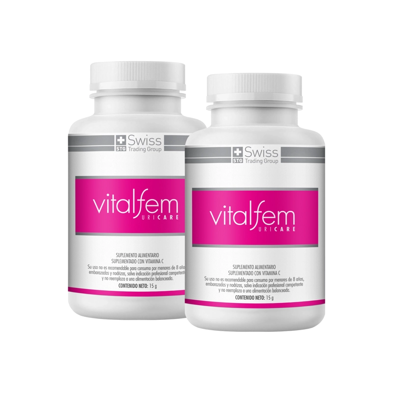 PACK 2 FRASCOS SUPLEMENTO SWISS NATURE LABS VITALFEM URICARE CADA UNO CAPSULAS 30 UN - 2