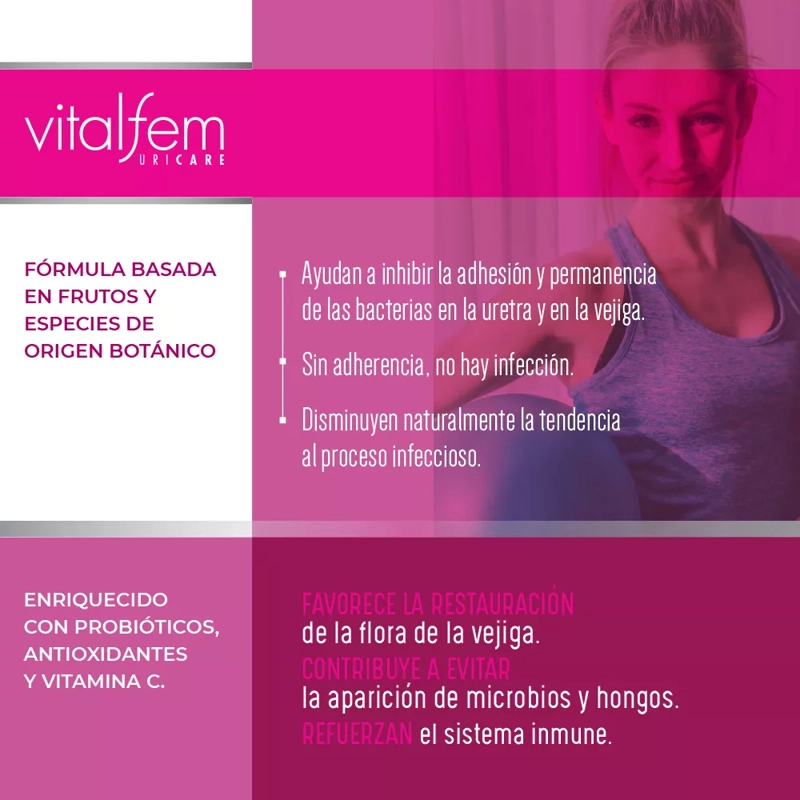 SUPLEMENTO SWISS NATURE LABS VITALFEM URICARE FRASCO CAPSULAS 30 UN - 8
