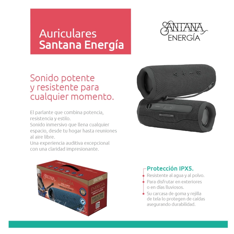 PARLANTE BLUETOOTH SWISS NATURE LABS SANTANA ENERGIA 1 UNIDAD - 6