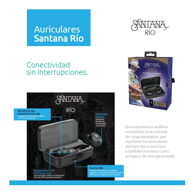 SANTANA RIO AURICULARES BLUETOOTH 5.1 - 5