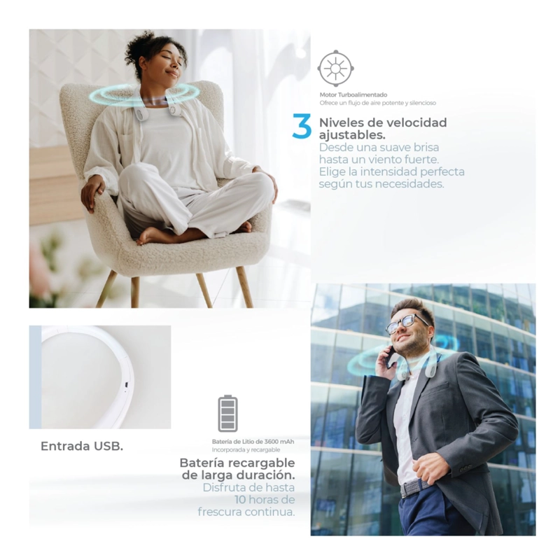 POLAR BREEZE NECK VENTILADOR DE CUELLO PORTATIL - 7