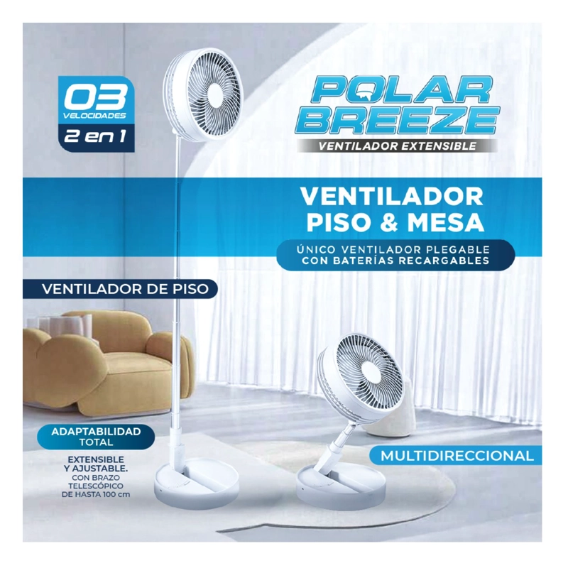 VENTILADOR PORTATIL EXTENSIBLE POLAR BREEZE FAN - 4