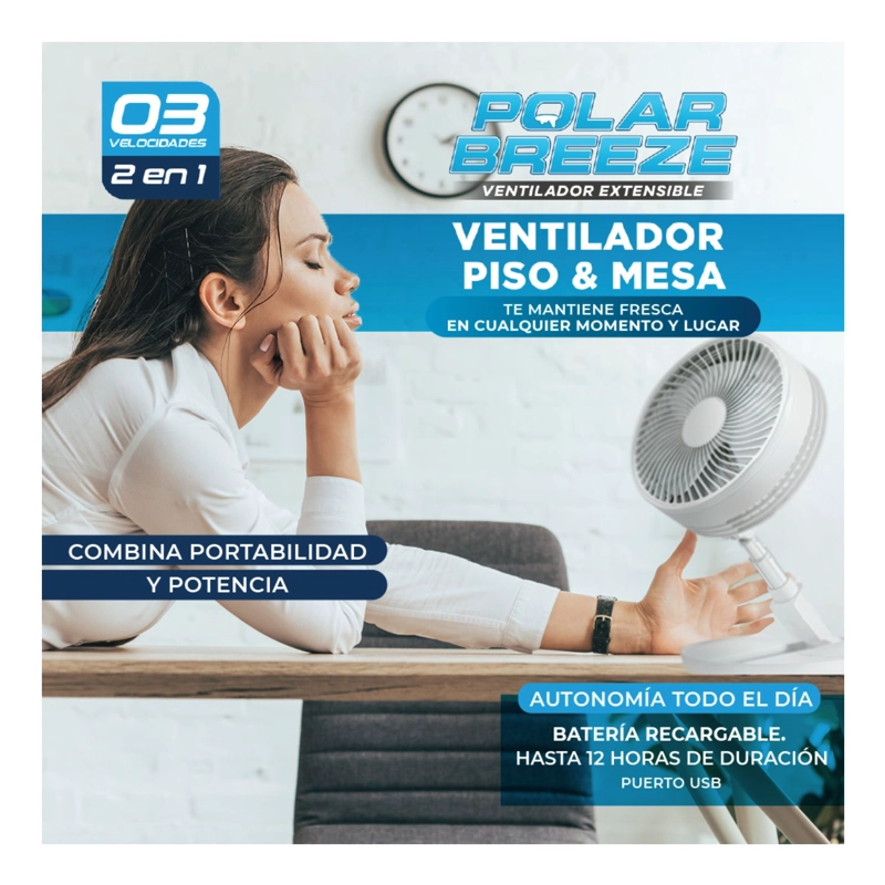 VENTILADOR PORTATIL EXTENSIBLE POLAR BREEZE FAN - 7