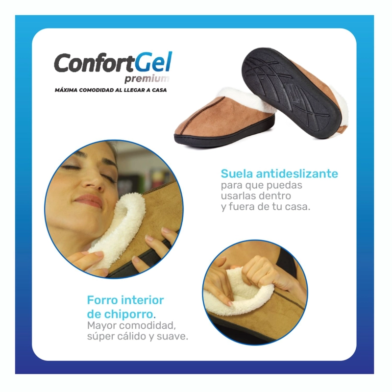 CONFORT GEL - ZAPATILLA DE DESCANSO - CAFE - 7