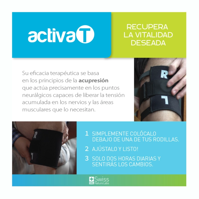ACTIVA-T RODILLERA DE COMPRESION 2 UND. ALIVIA DOLOR ESPALDA Y PIERNAS - 7