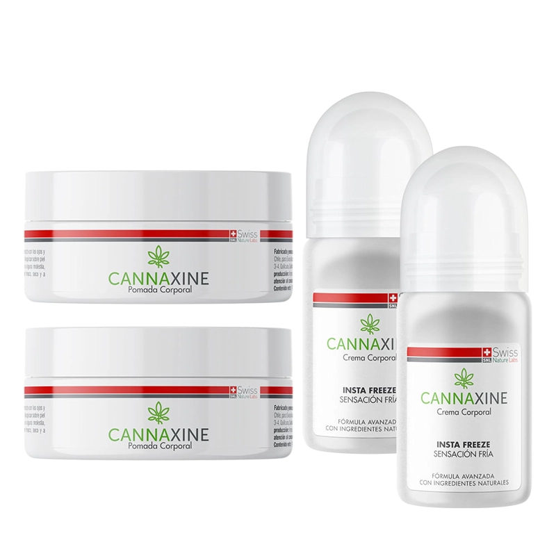 KIT 2 UND. DE CANNAXINE POMADA + 2 UND. DE CANNAXINE ROLL ON PARA ALIVIAR EL DOLOR - 1