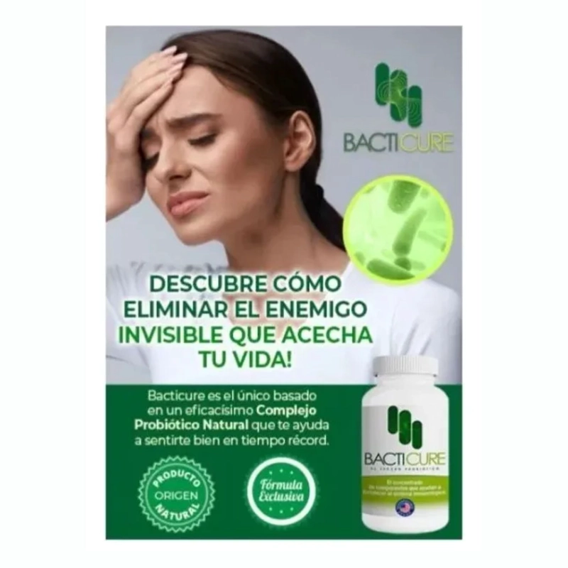 BACTICURE COMPLEJO NATURAL PROBIOTICO PARA 3 MESES - 4