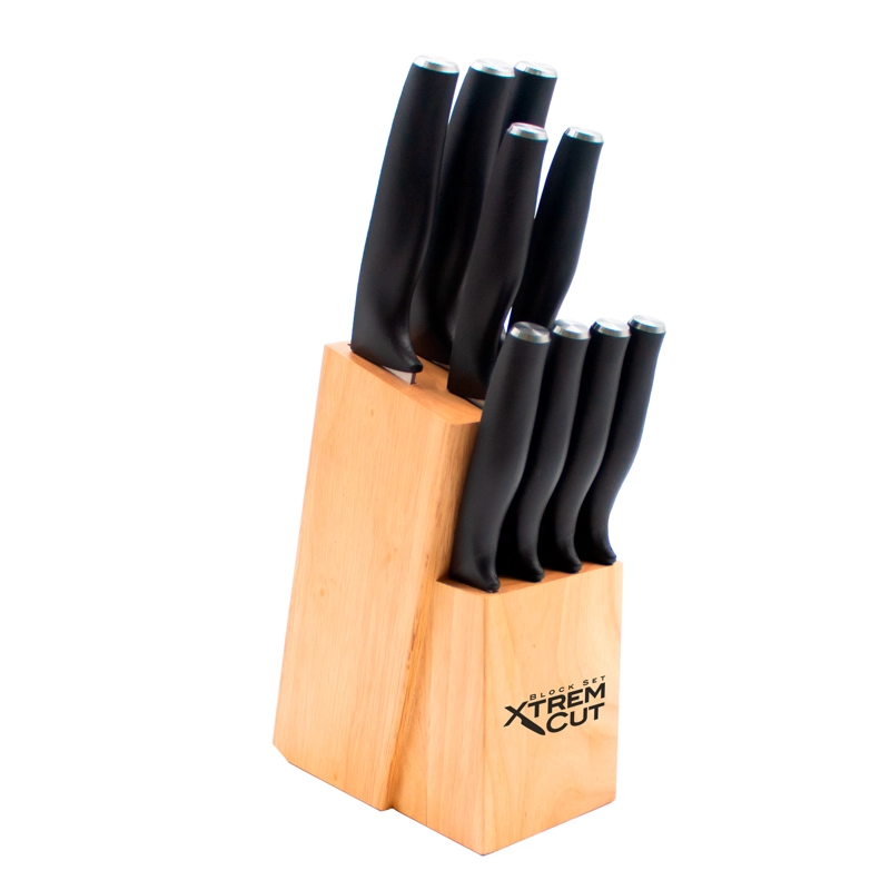 XTREM CUT BLOCK SET - 10 PIEZAS C/ AFILADOR ACERO INOX - 1