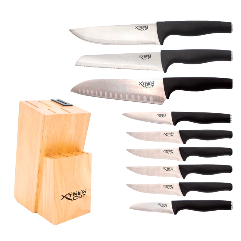 XTREM CUT BLOCK SET - 10 PIEZAS C/ AFILADOR ACERO INOX - 7